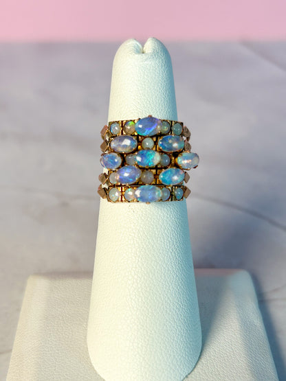 1940s Opal Harem Ring 14k