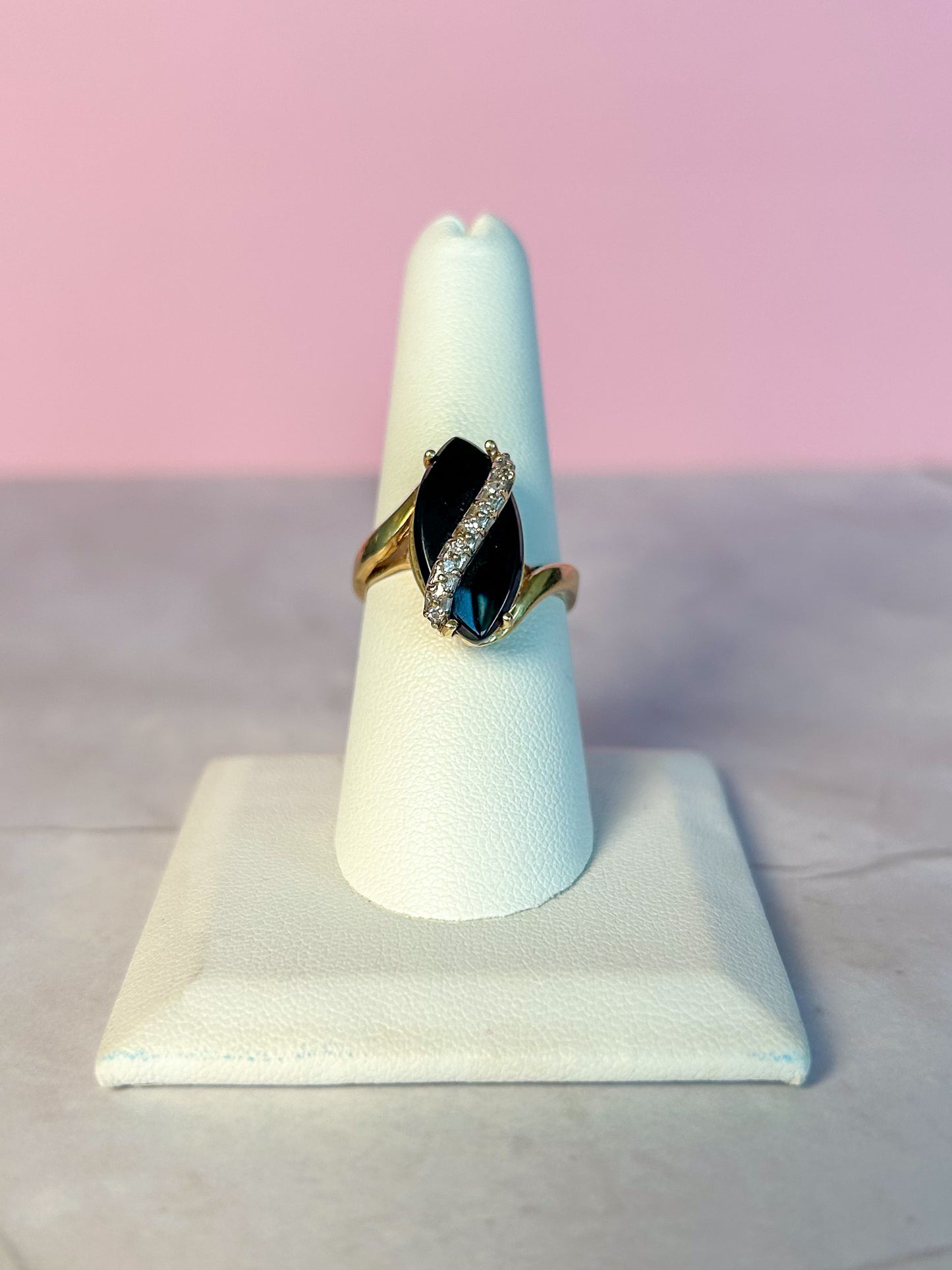 Onyx & Diamond Ring