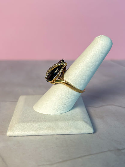 Onyx & Diamond Ring