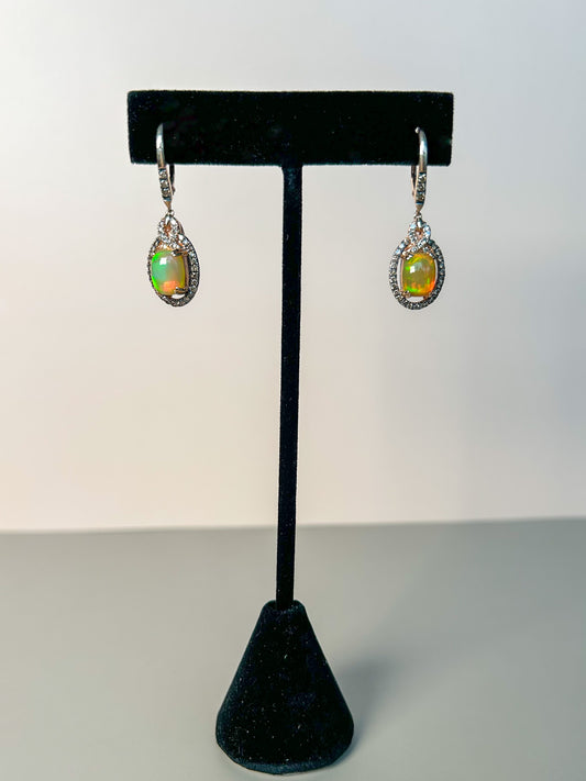 Opal Earrings - 1960s