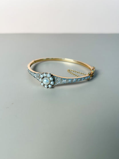 Art Deco Diamond & Pearl Bracelet