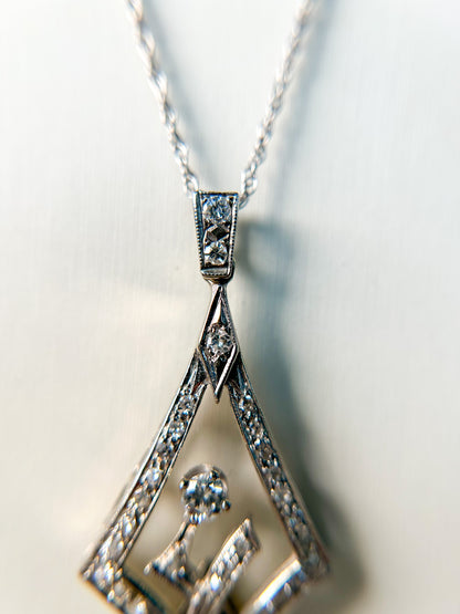 1940s Diamond Pendant