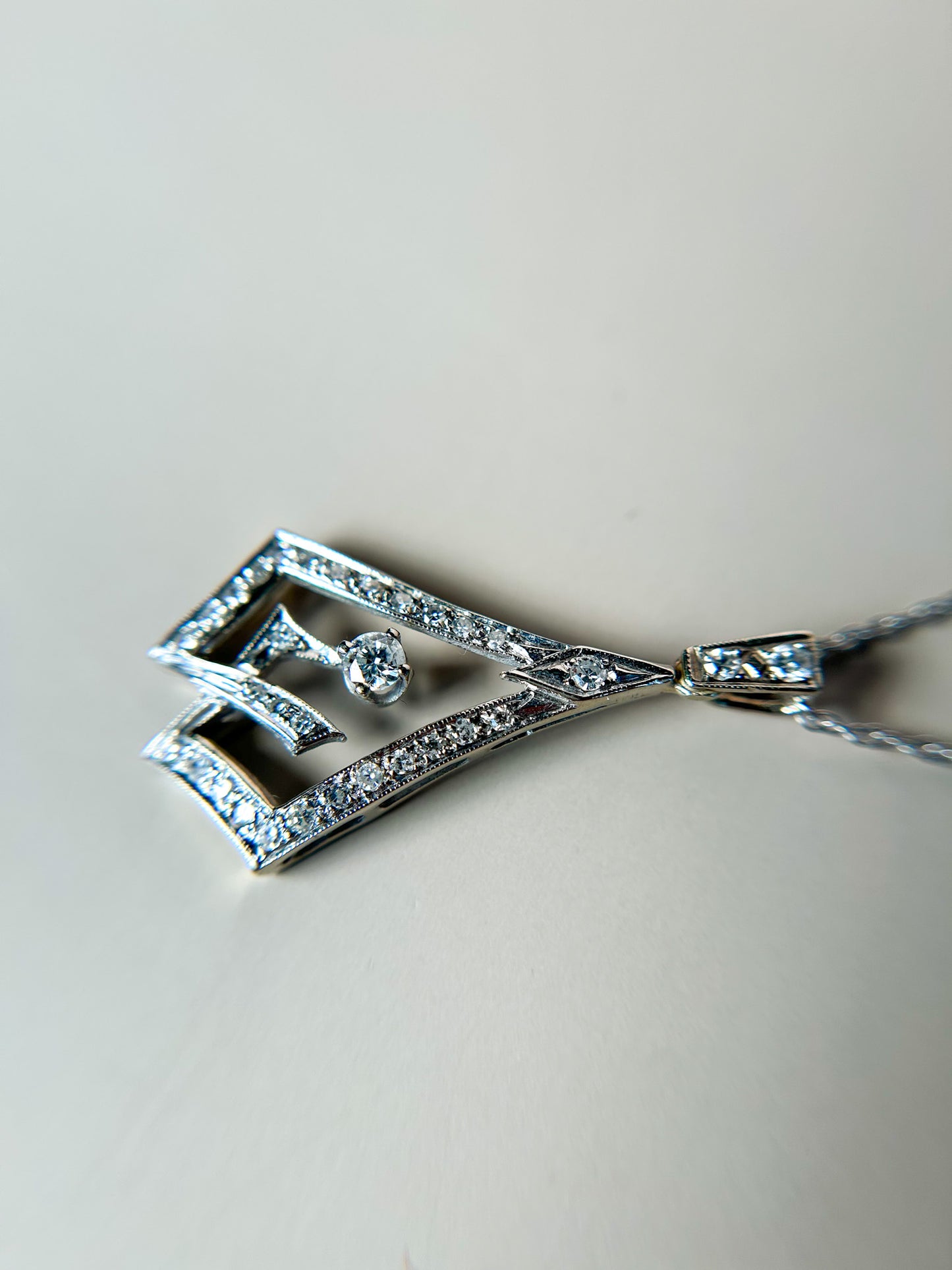 1940s Diamond Pendant