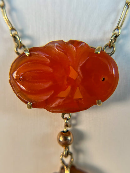 Carnelian Necklace 1930s