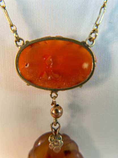 Carnelian Necklace 1930s