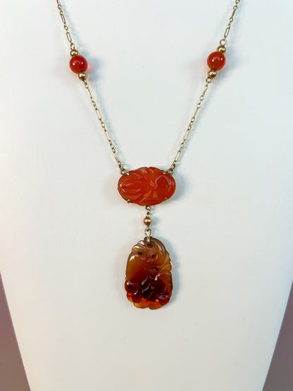 Carnelian Necklace 1930s
