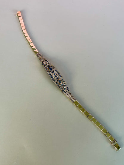 Victorian Diamond & Sapphire Bracelet