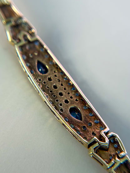 Victorian Diamond & Sapphire Bracelet