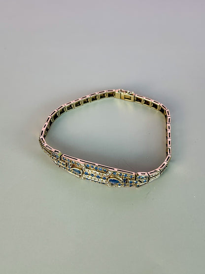 Victorian Diamond & Sapphire Bracelet