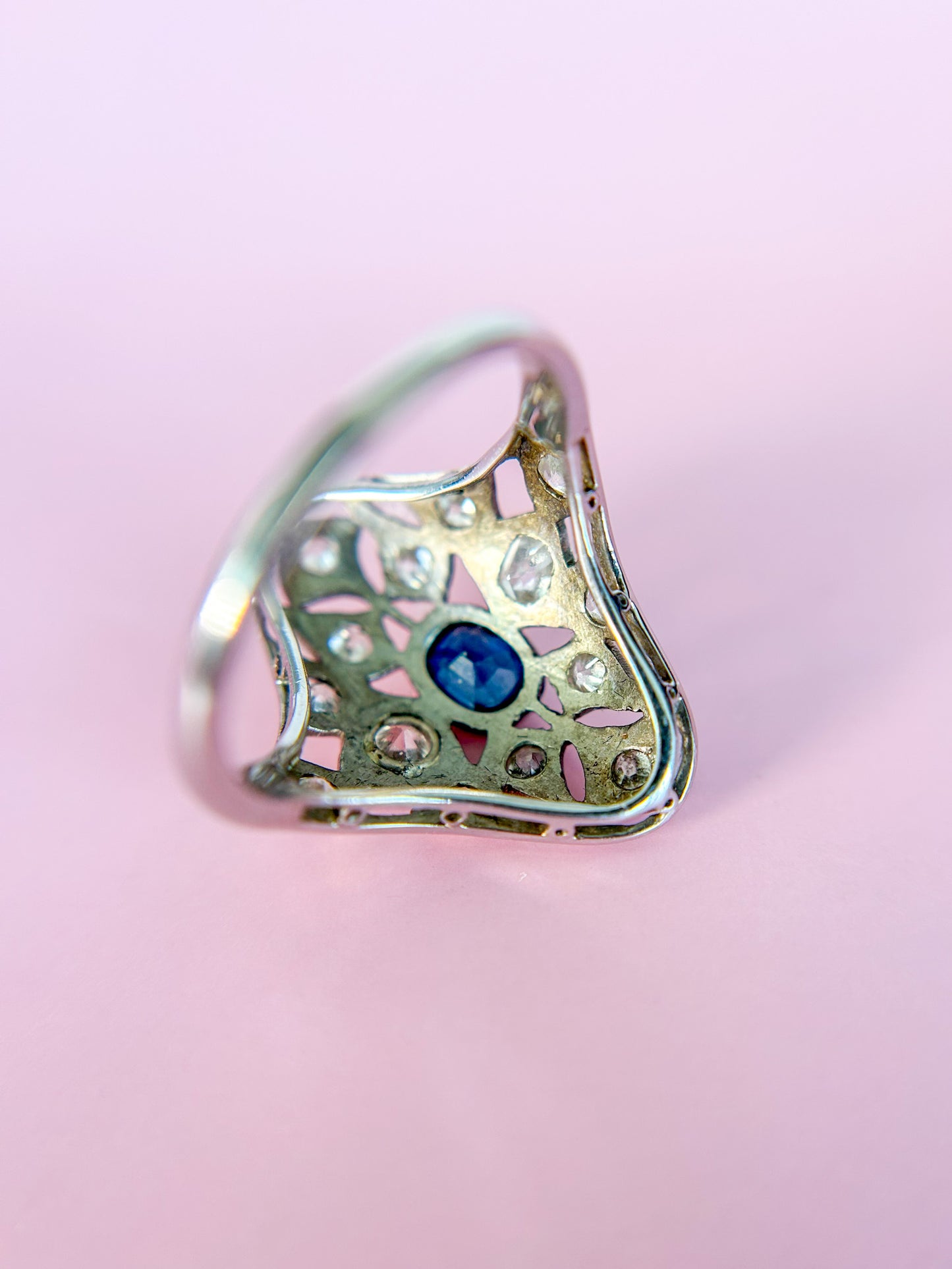 SOLD - 1920s Diamond & Sapphire Ring