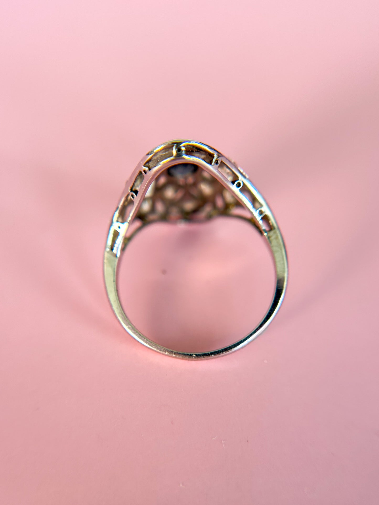 SOLD - 1920s Diamond & Sapphire Ring