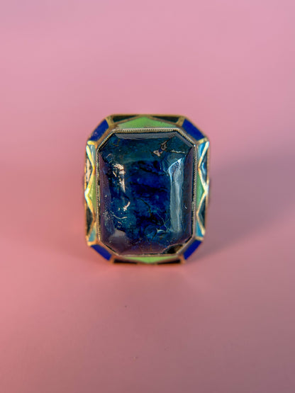 Art Deco Lapis Ring