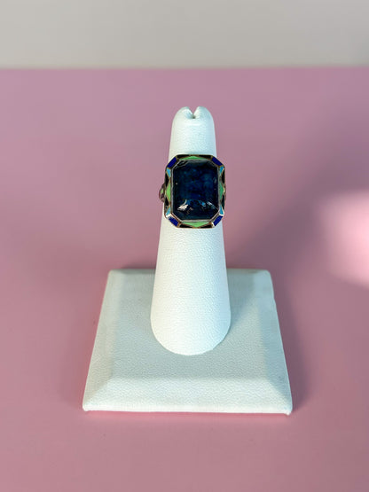 Art Deco Lapis Ring