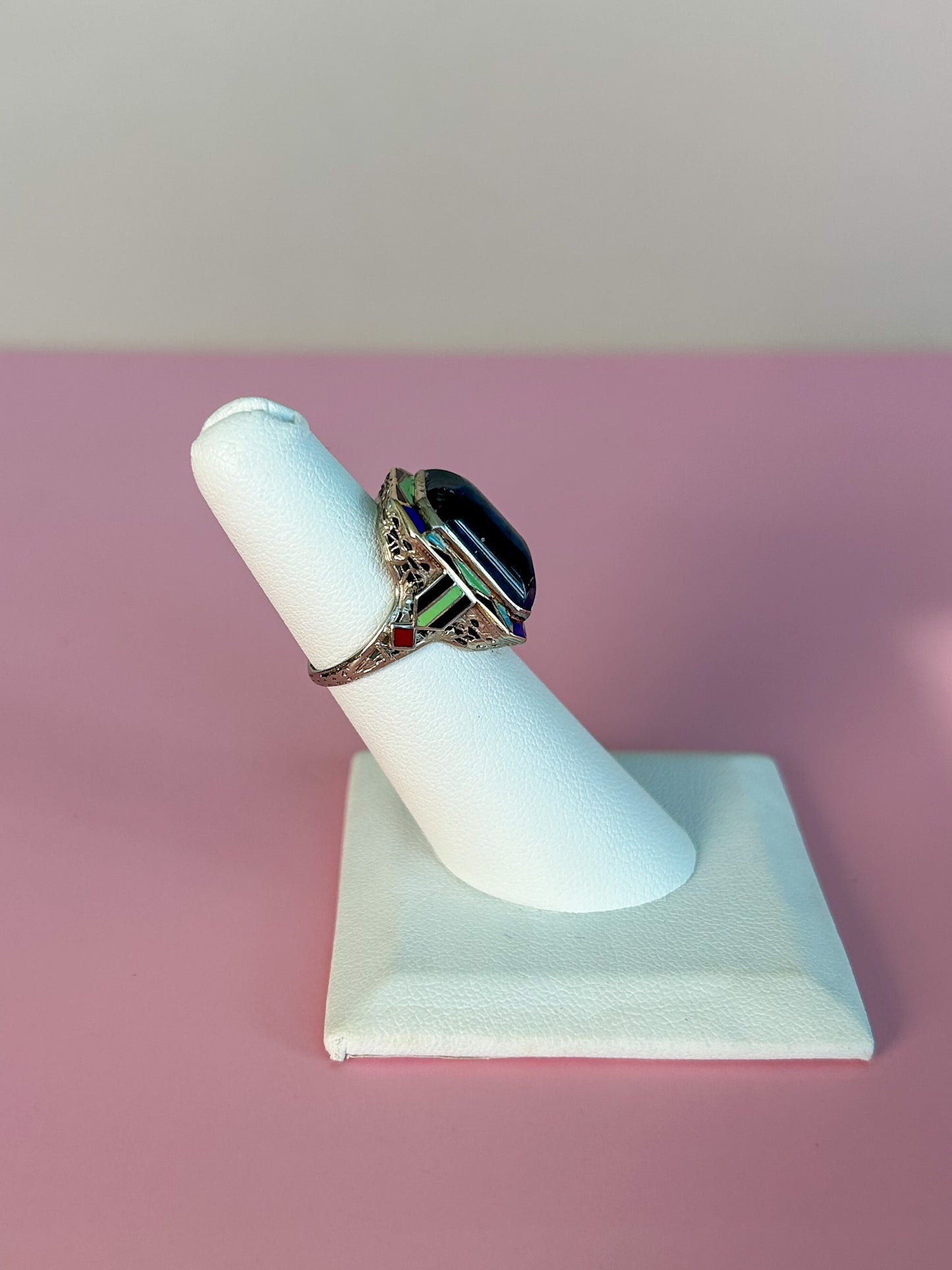 Art Deco Lapis Ring