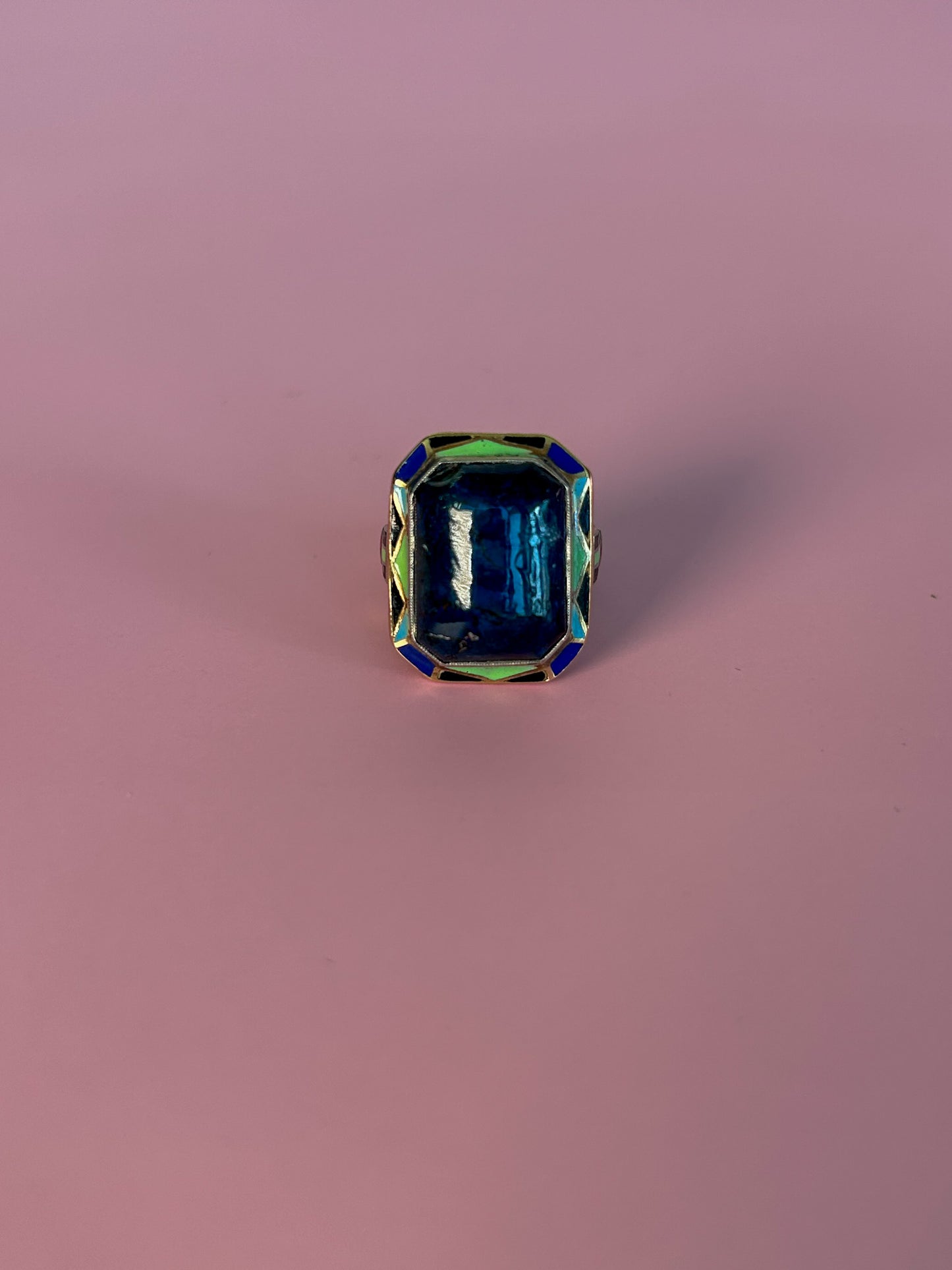 Art Deco Lapis Ring
