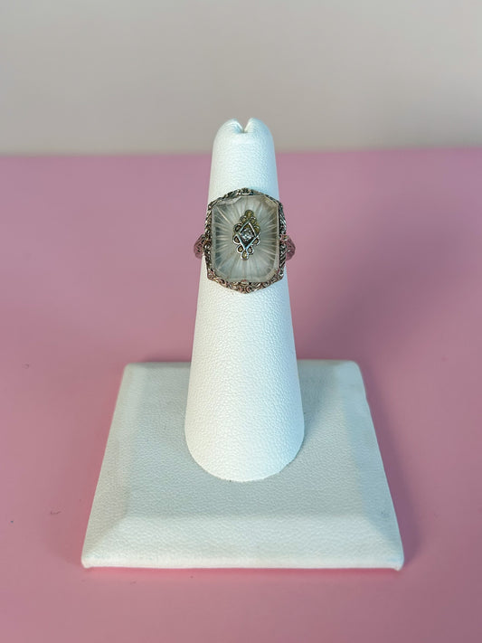 SOLD - Camphor Glass Ring