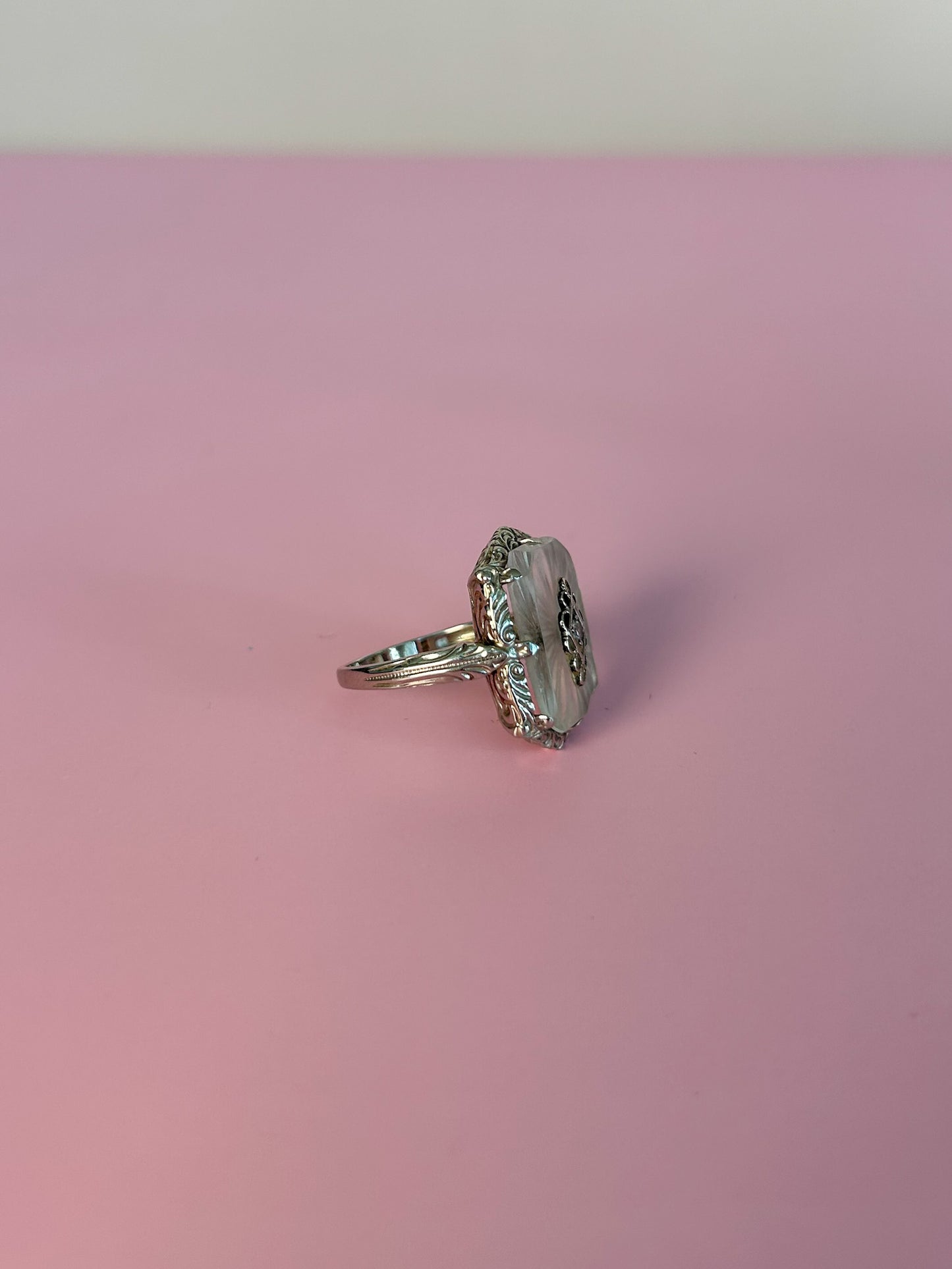 SOLD - Camphor Glass Ring