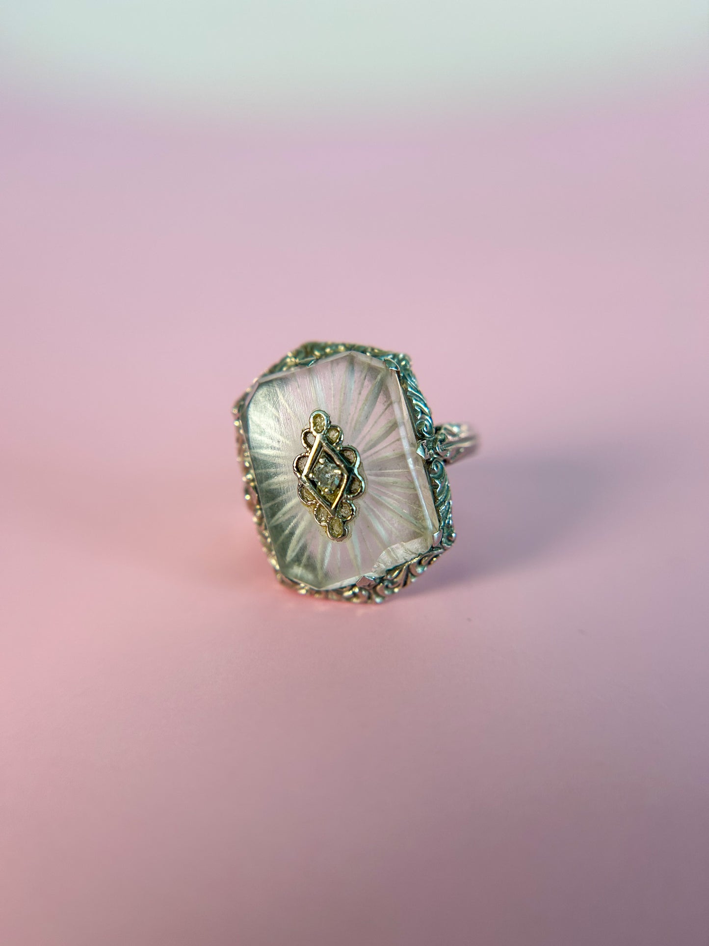 SOLD - Camphor Glass Ring