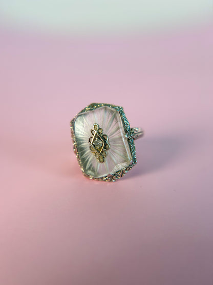SOLD - Camphor Glass Ring