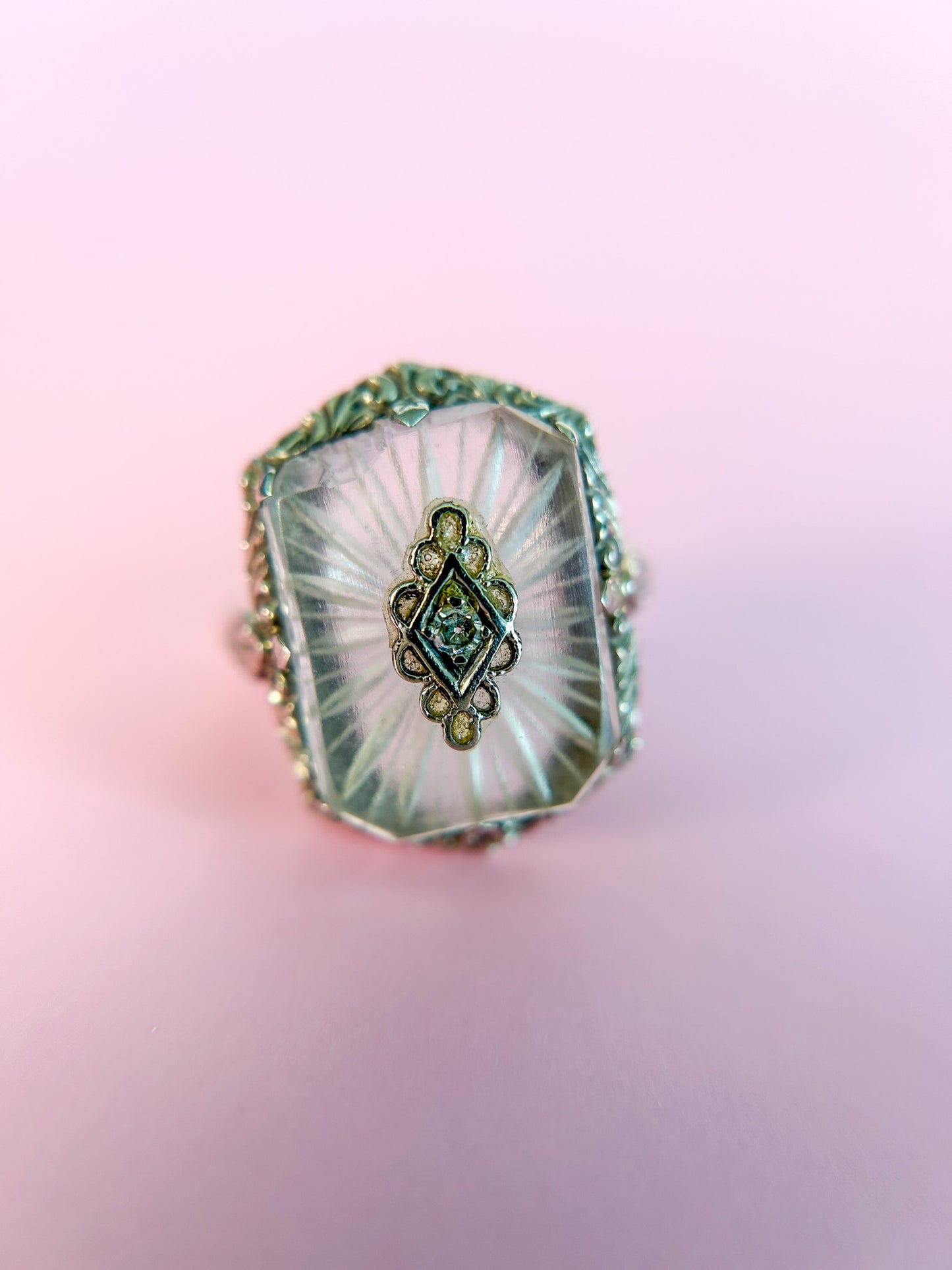 SOLD - Camphor Glass Ring