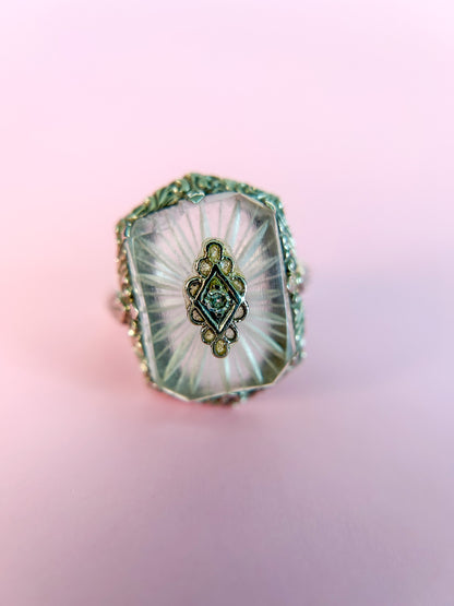 SOLD - Camphor Glass Ring