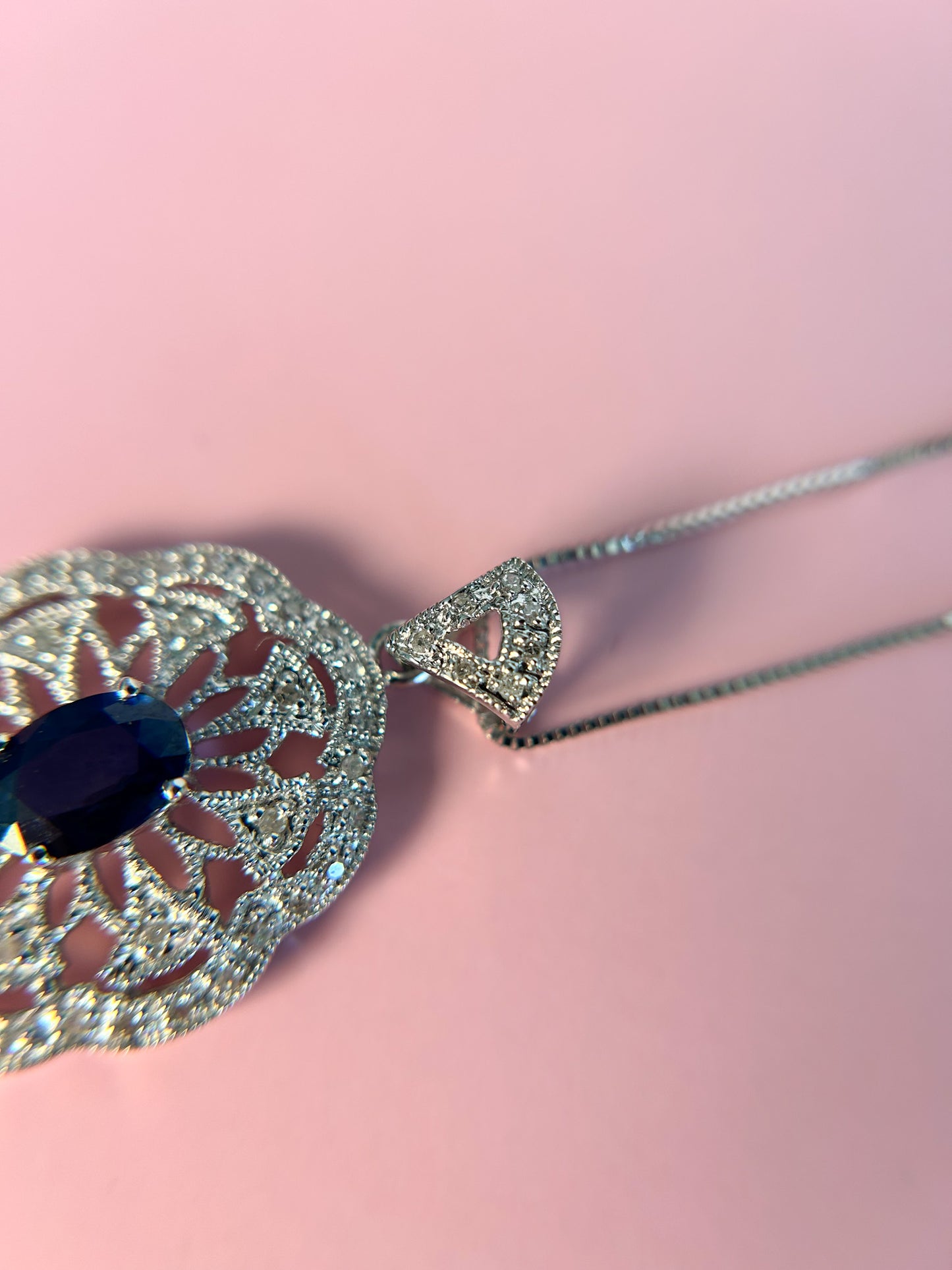 Art Deco Sapphire & Diamond Pendant