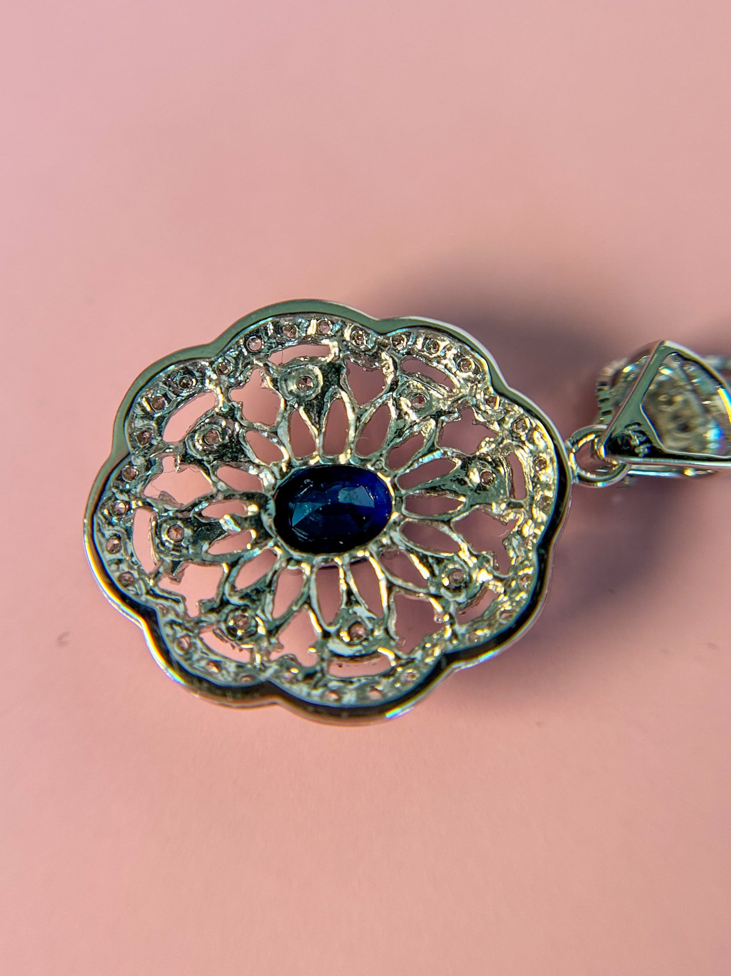 Art Deco Sapphire & Diamond Pendant