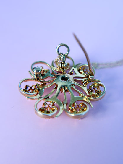 1930s Diamond & Gold Pin/Pendant