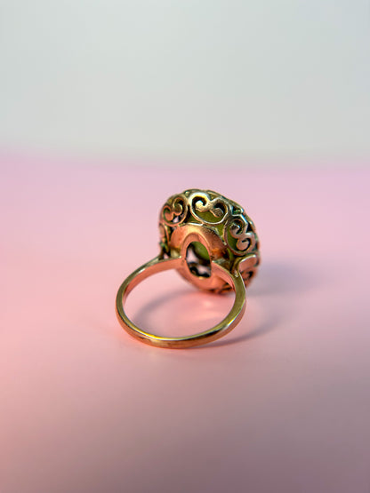 1950s 14k Gold & Peridot Ring