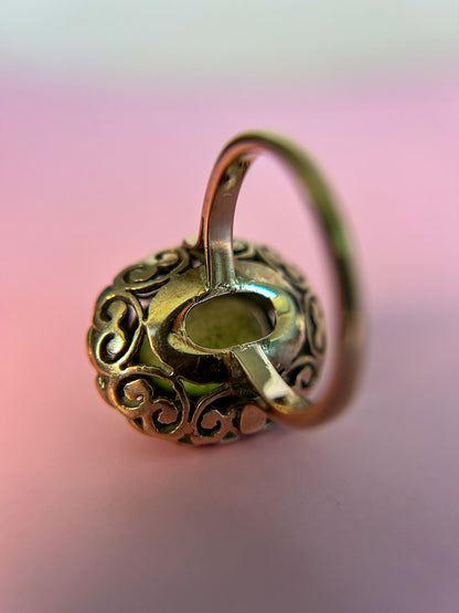 1950s 14k Gold & Peridot Ring