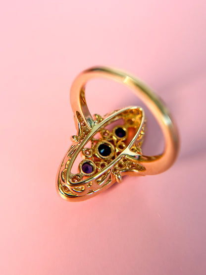 1950s Sapphire & Diamond Ring