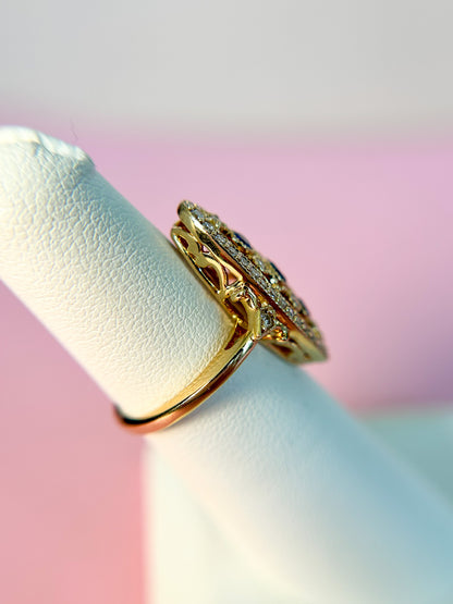 1950s Sapphire & Diamond Ring