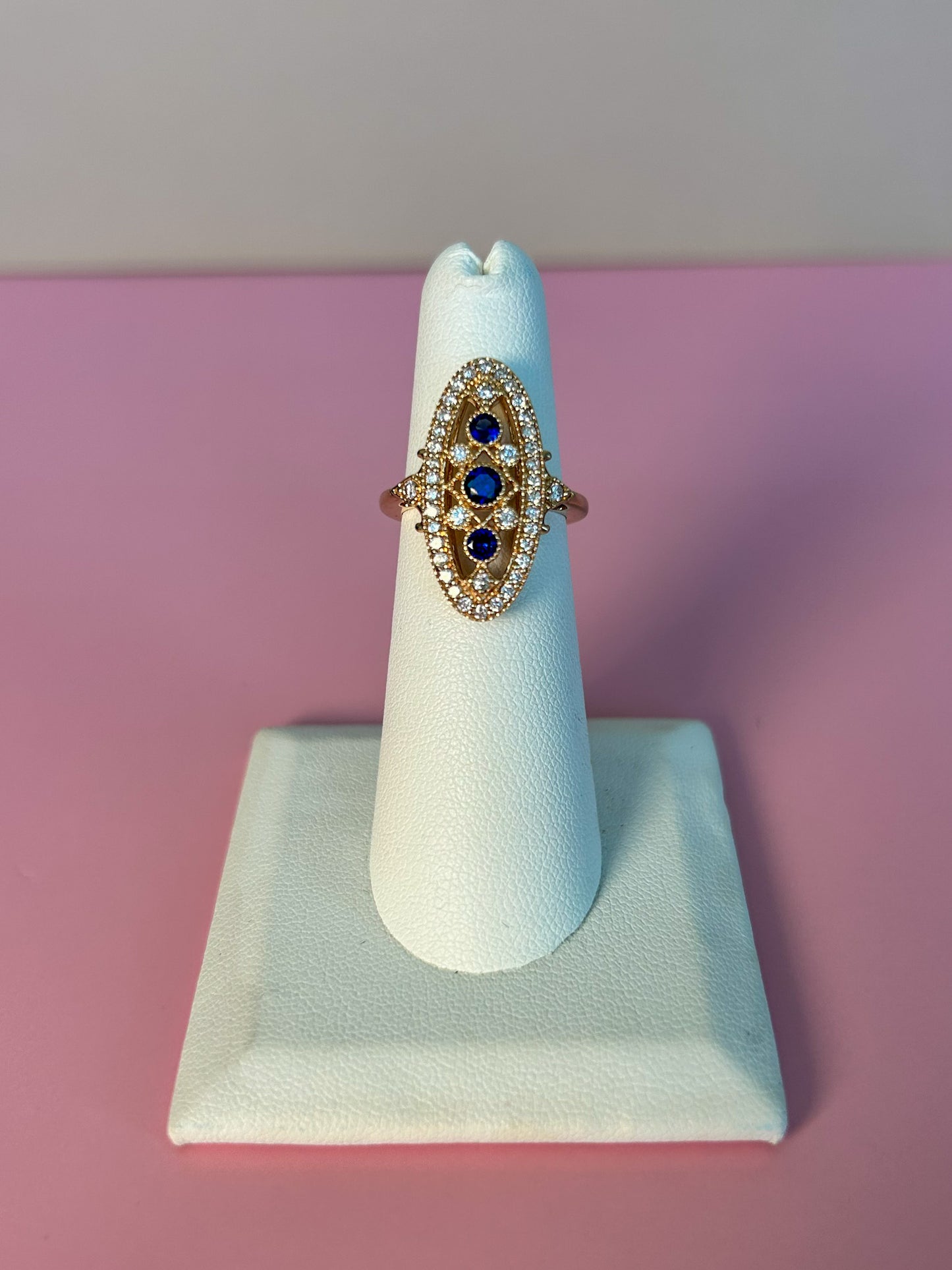 1950s Sapphire & Diamond Ring