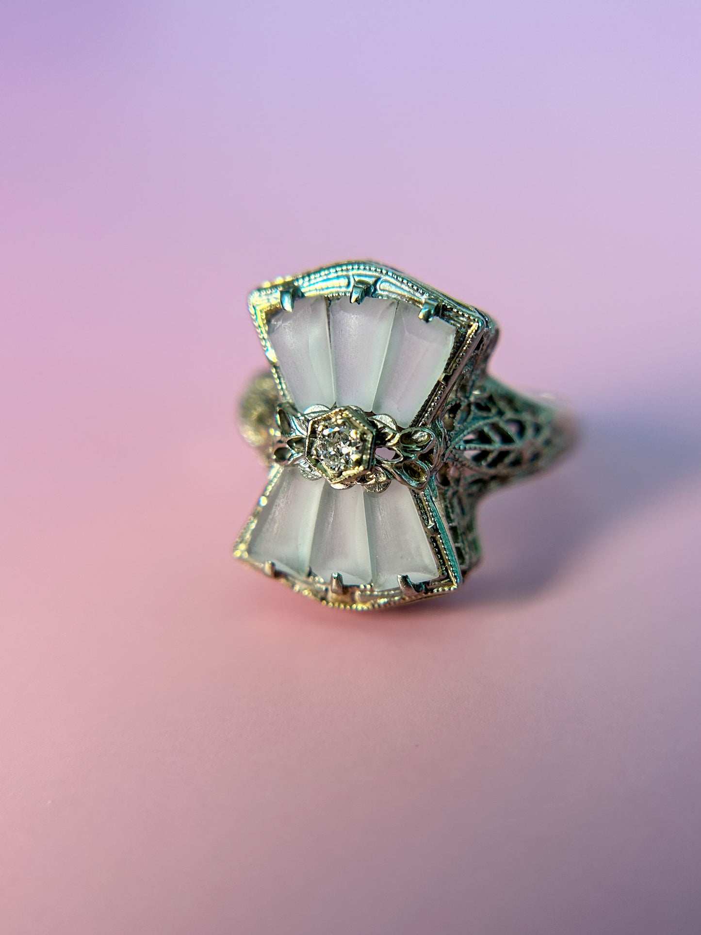 SOLD - 1920s Camphor Glass Ring