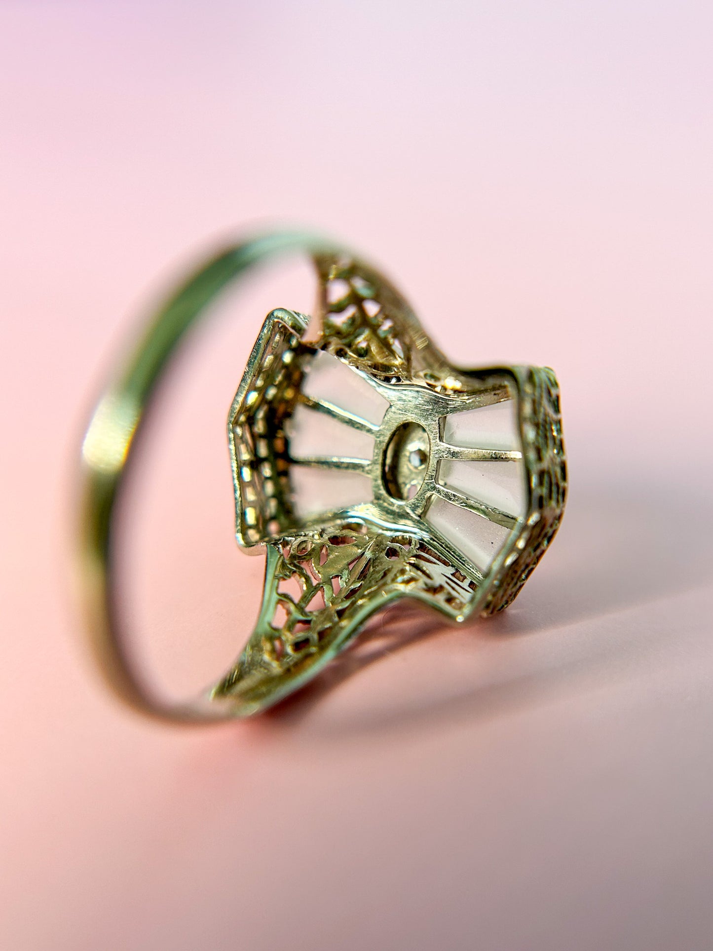 SOLD - 1920s Camphor Glass Ring
