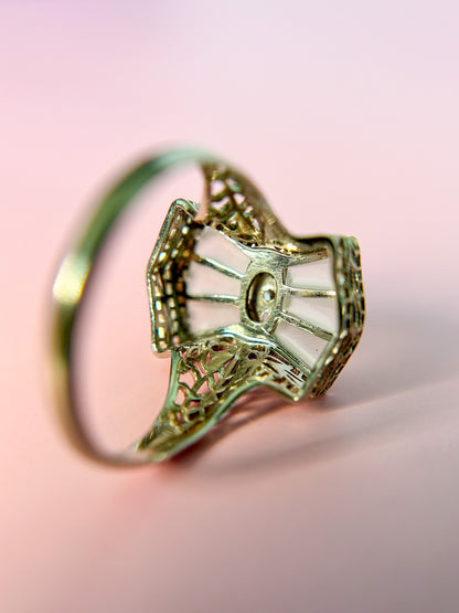 SOLD - 1920s Camphor Glass Ring