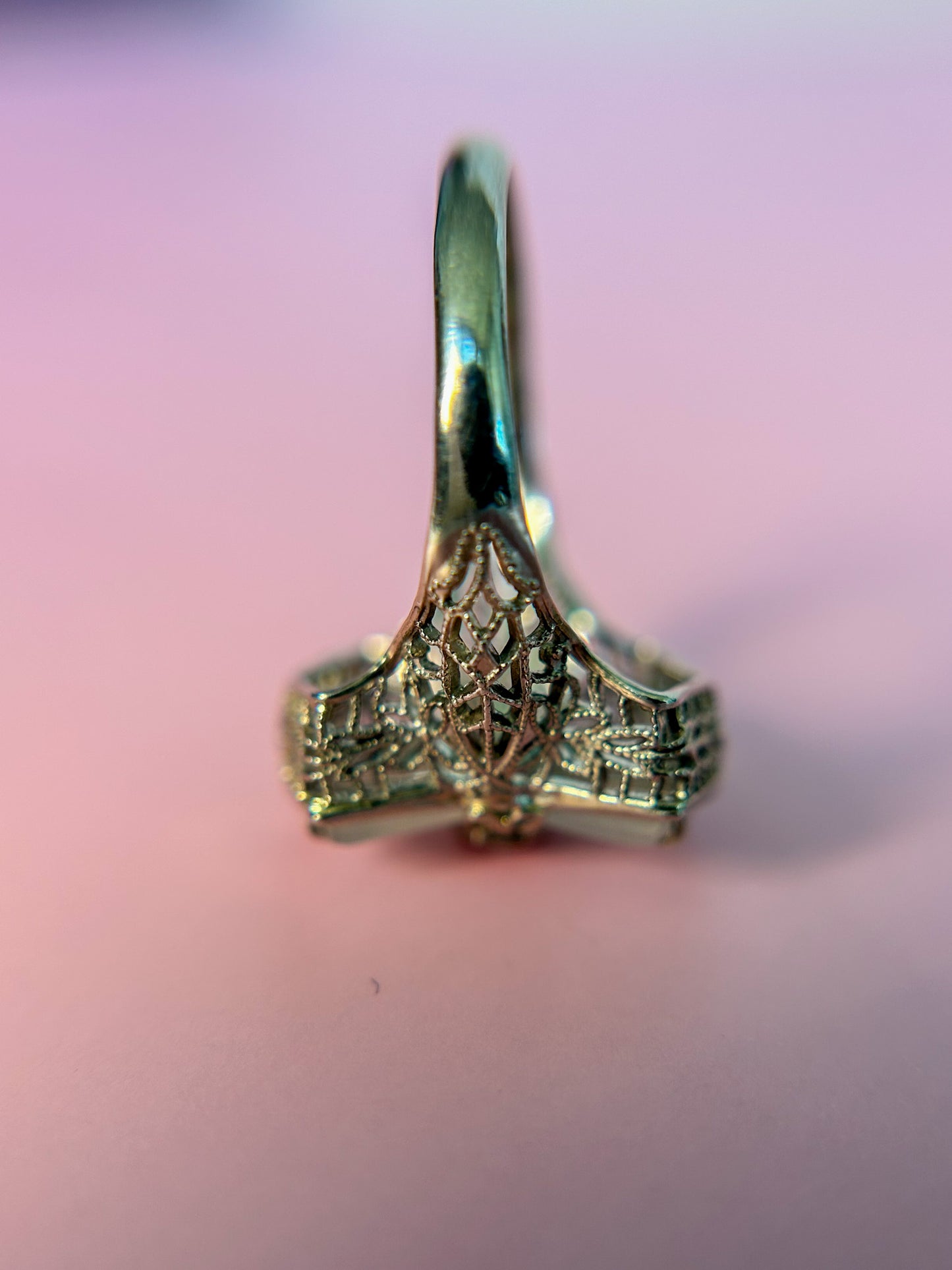 SOLD - 1920s Camphor Glass Ring
