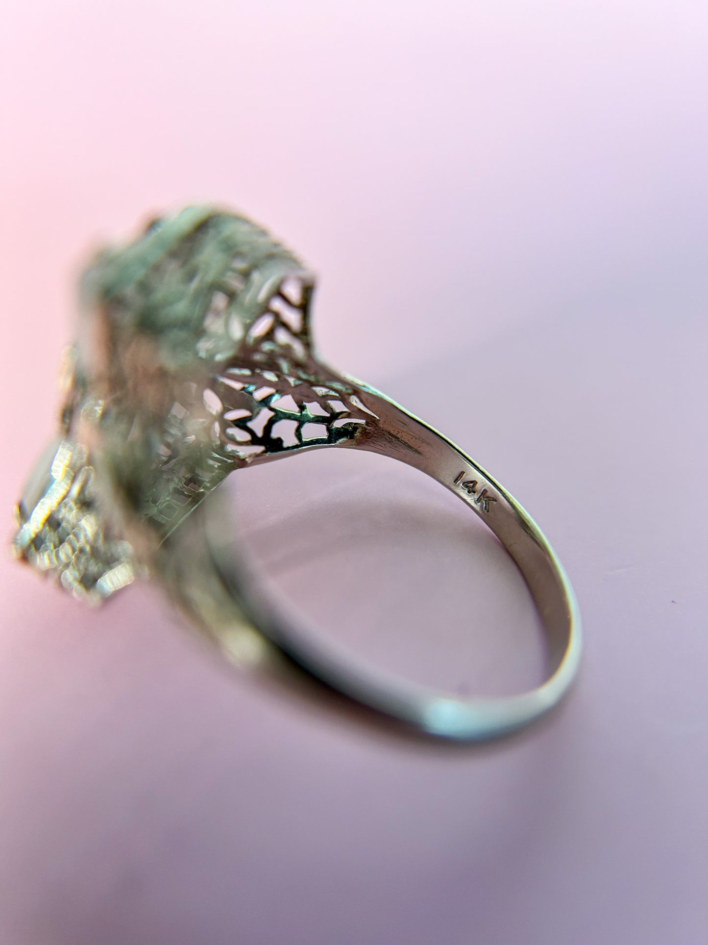 SOLD - 1920s Camphor Glass Ring