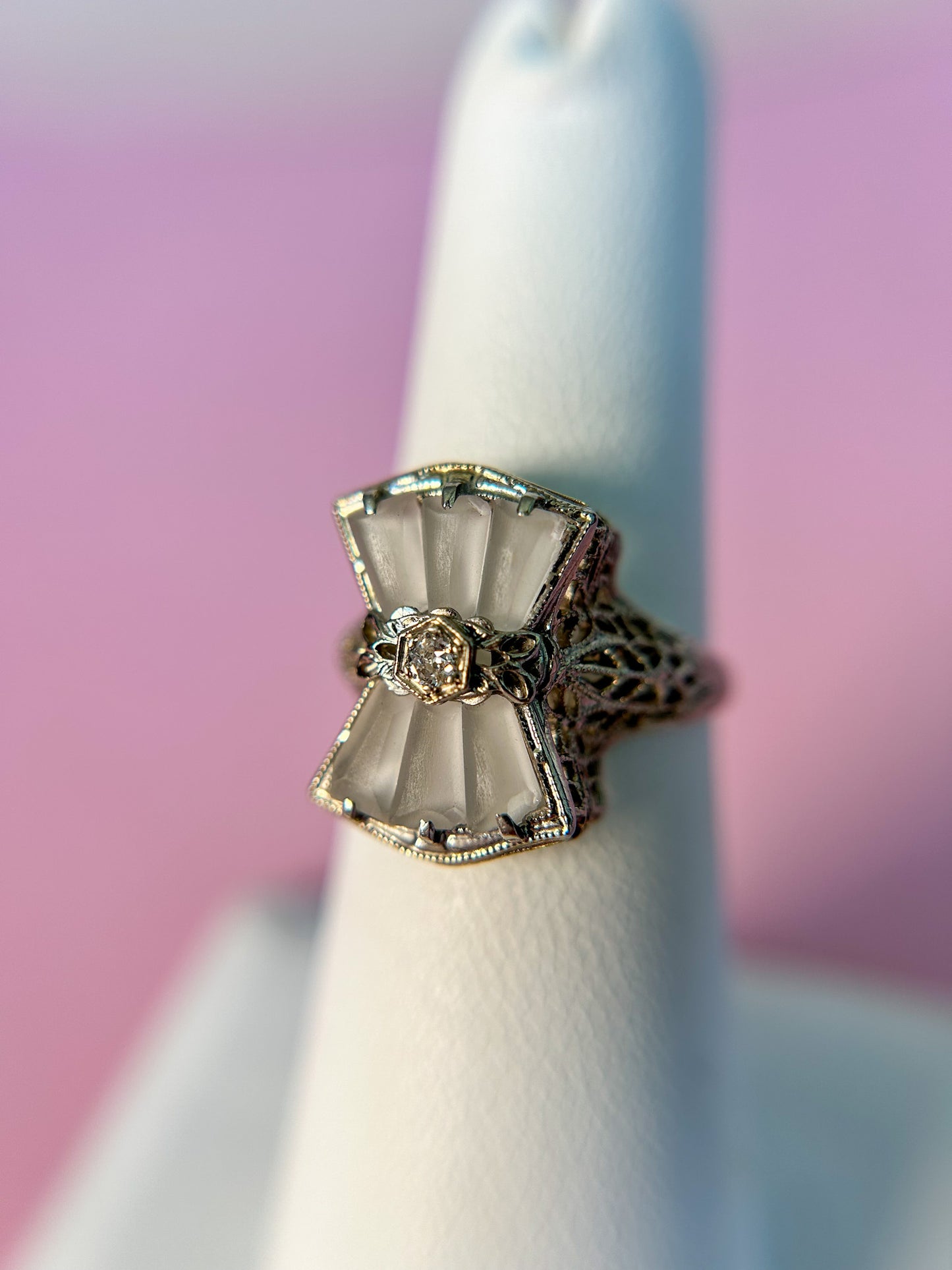 SOLD - 1920s Camphor Glass Ring