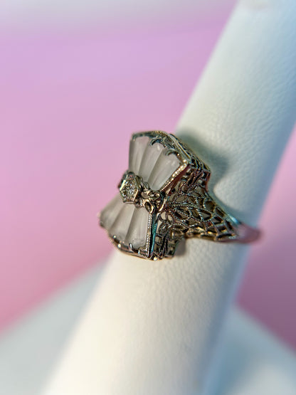 SOLD - 1920s Camphor Glass Ring
