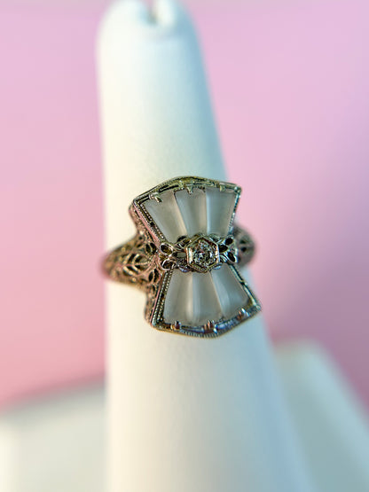 SOLD - 1920s Camphor Glass Ring