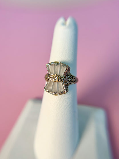 SOLD - 1920s Camphor Glass Ring
