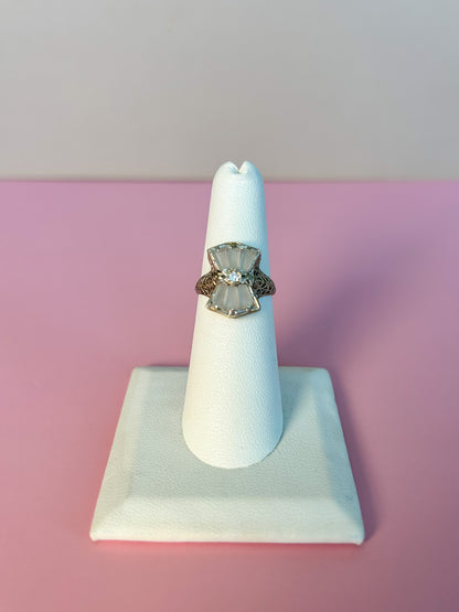 SOLD - 1920s Camphor Glass Ring