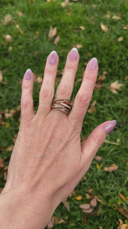 1950s Gold Swirl Ring