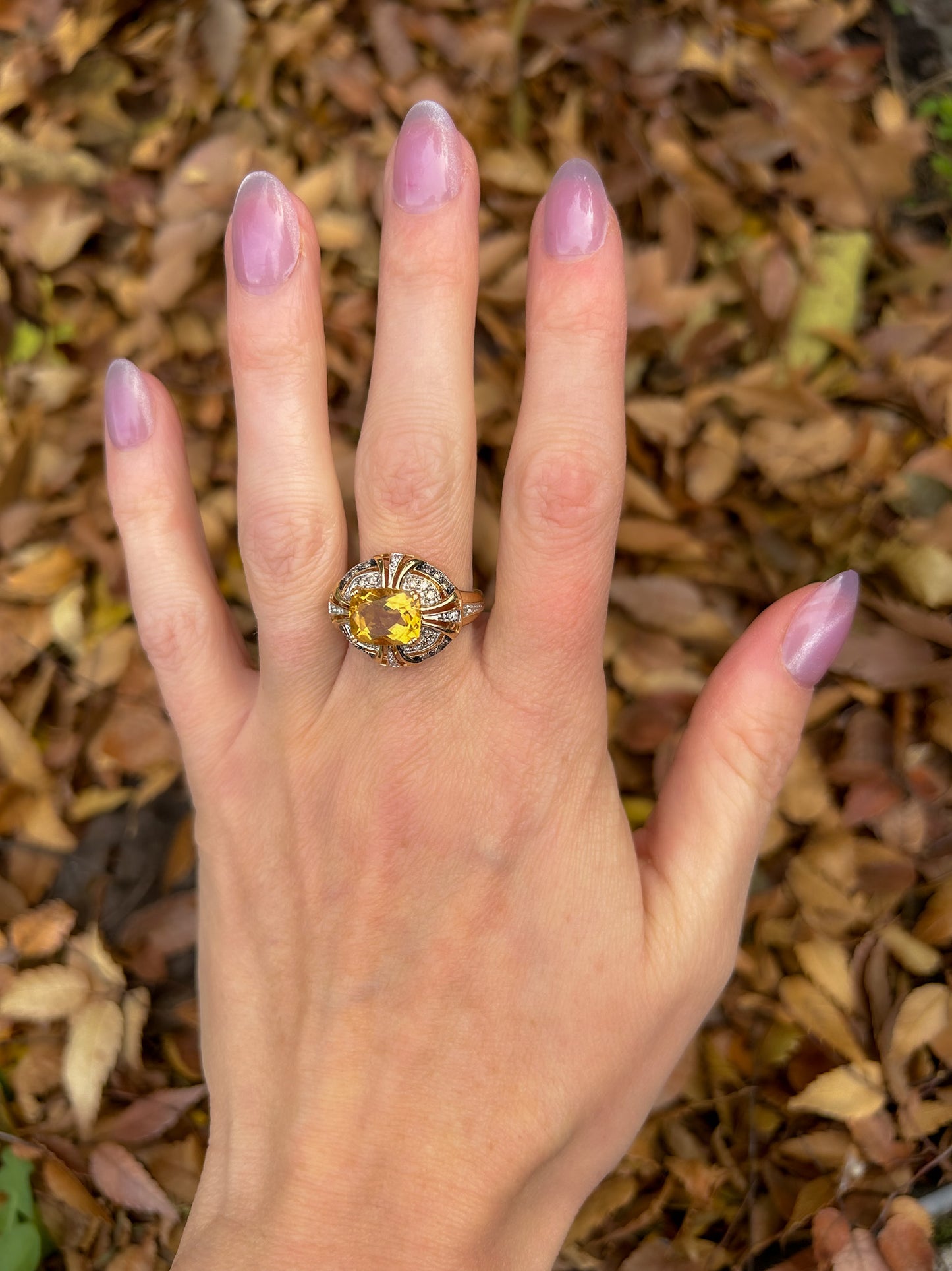 1940s Diamond & Topaz Ring